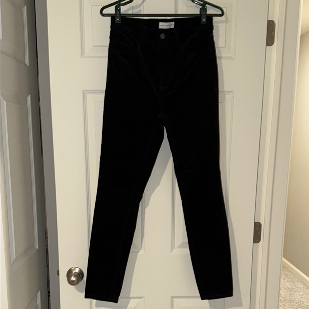 LOFT Black Corduroy Pants Slim Fit